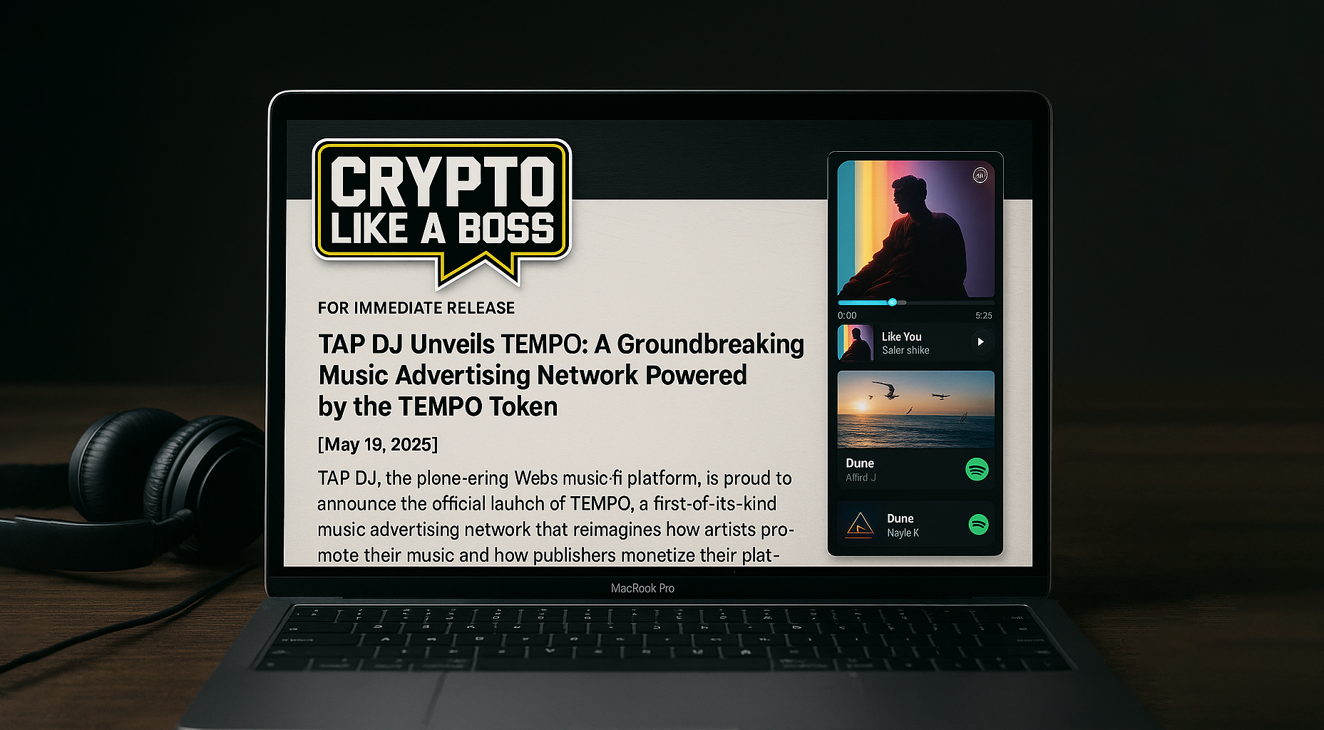 TAP DJ Launches TEMPO: A Web3-Powered Revolution in Music Advertising