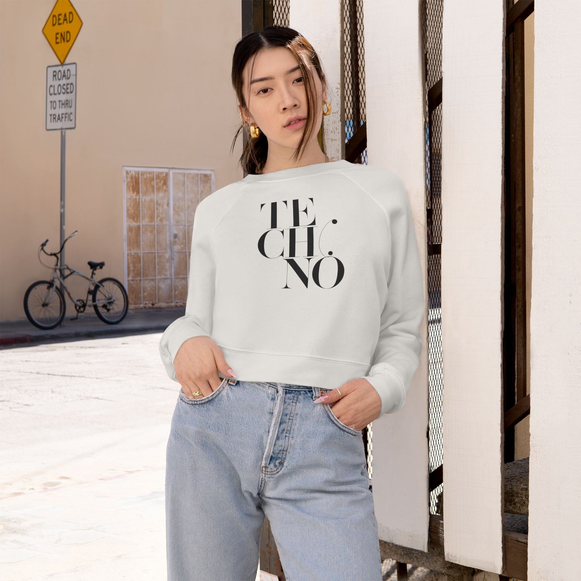 Techno Deco Cropped Pullover