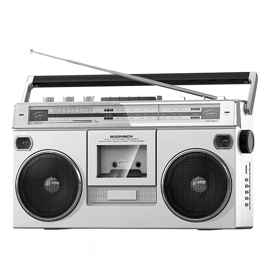 Classic Boombox with Tape Player Cassette Recorder & Radio