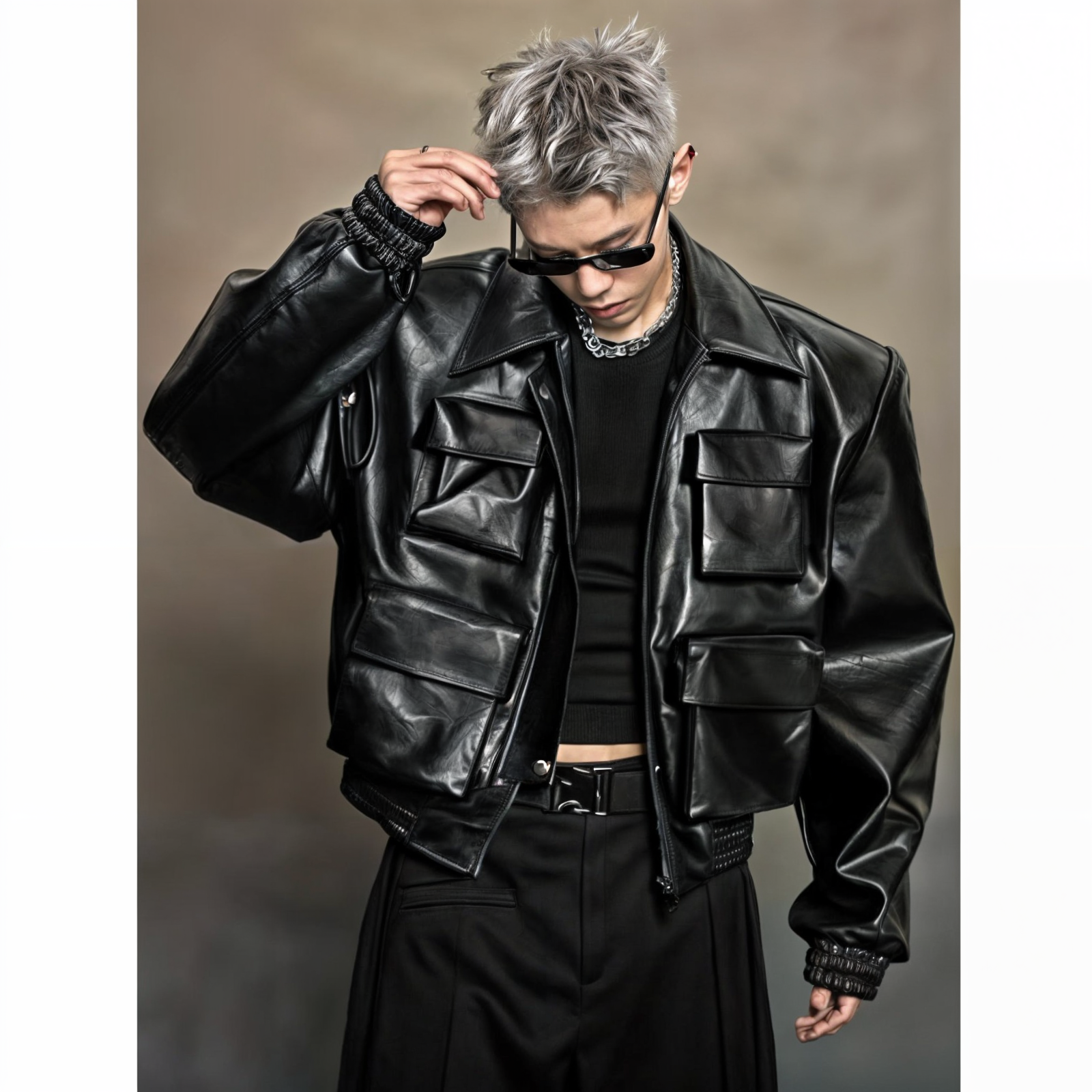 Silhouette Black Leather Jacket