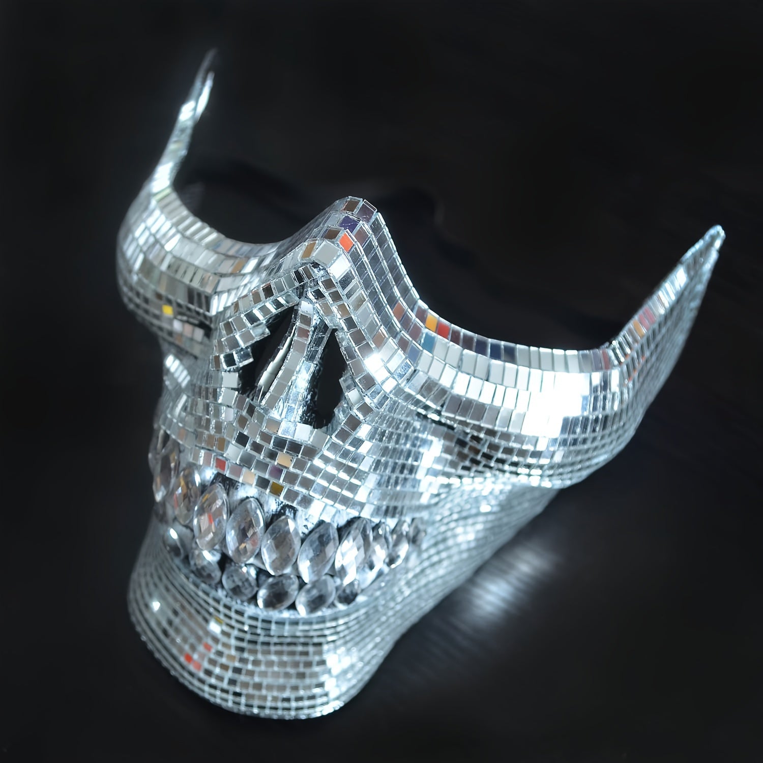 Half Skull Face Disco Mask