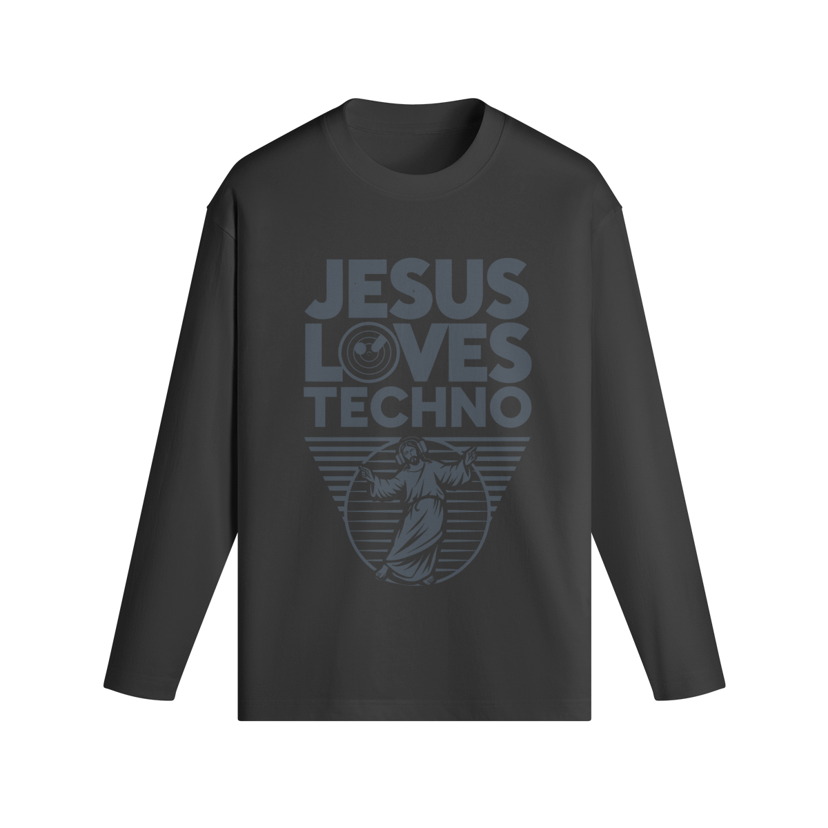 Jesus Loves Techno - Long Sleeve Tee