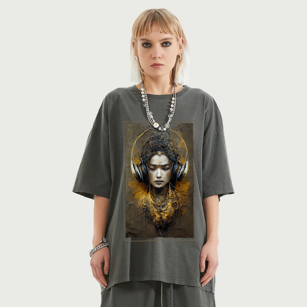 Buddha In The Mix Washed T-shirt