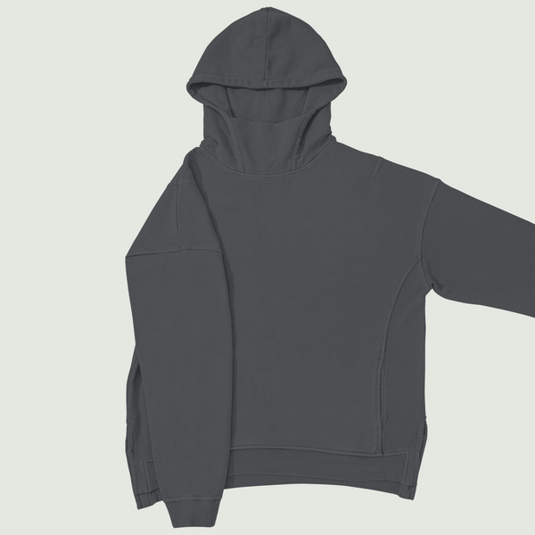 Techno Tape Hem Turtleneck Hoodie